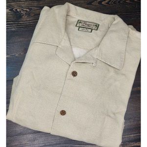 Pusser's Island Reserve 100%‎ Silk Men's Short Sleeve Tropical Shirt Sz L